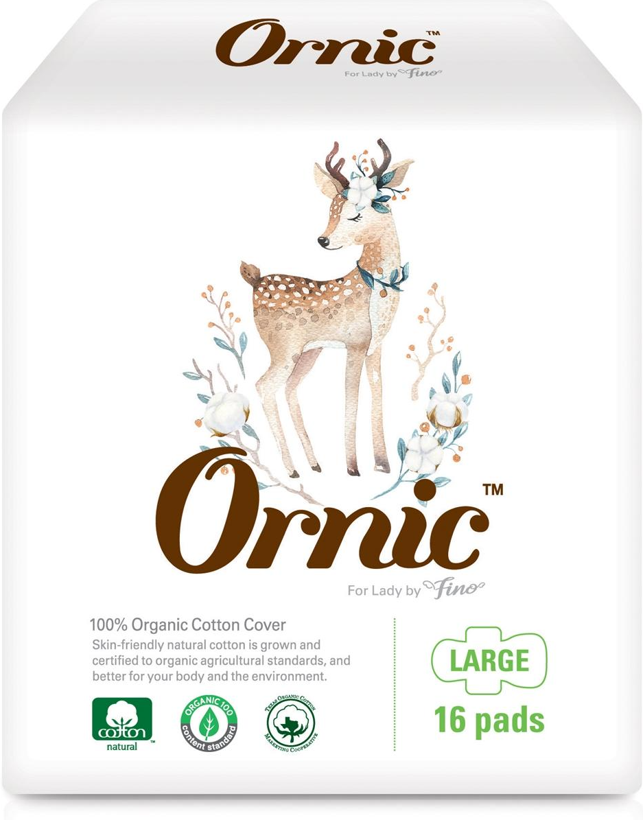 SsangYoung Ornic Fino Large Классические тонкие гигиенические прокладки с крылышками Супер 28 см 16 шт