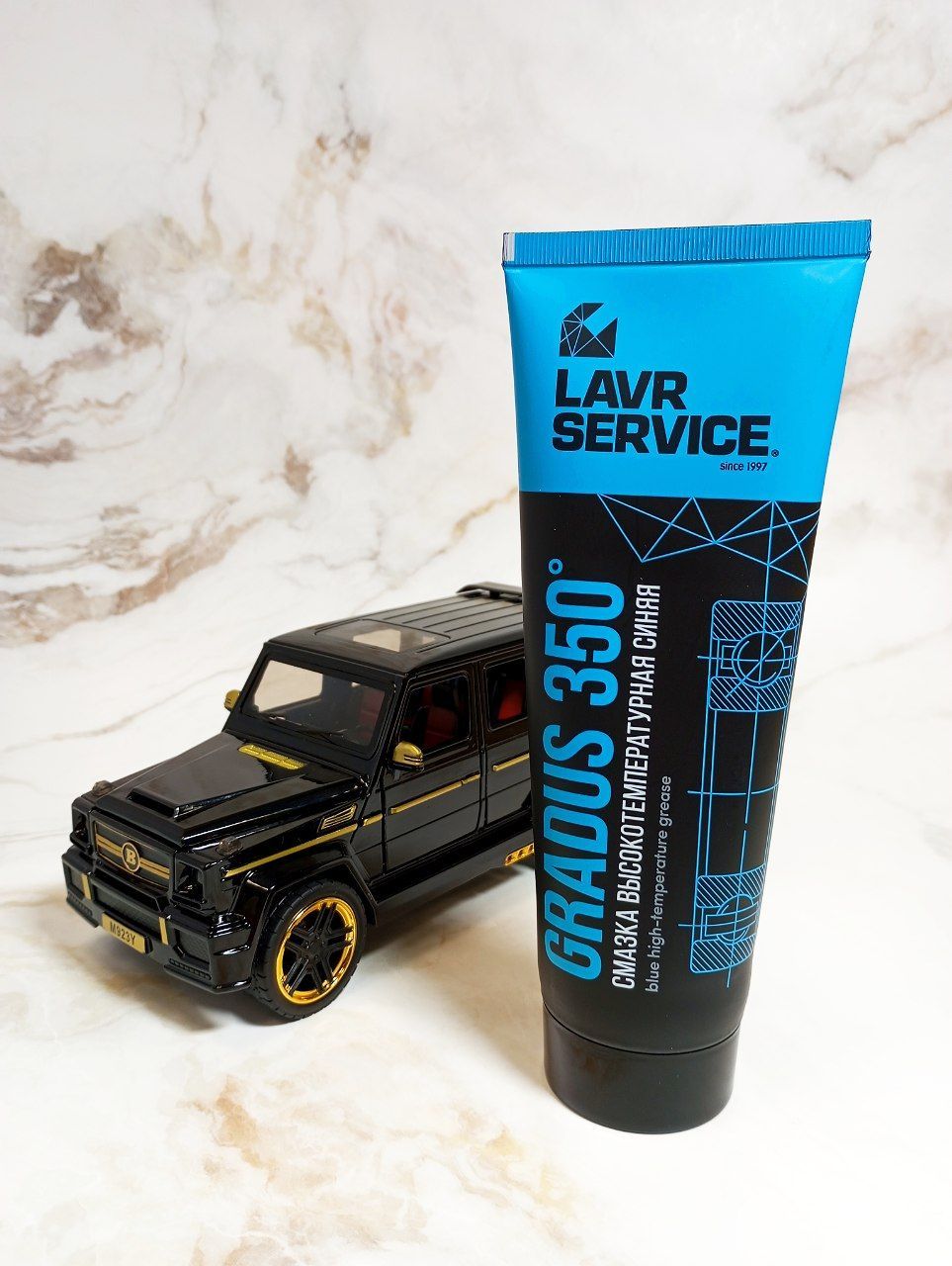 LAVR Service Gradus 350 Blue High-Temperature Grease Смазка литиевая высокотемпературная синяя 200 мл