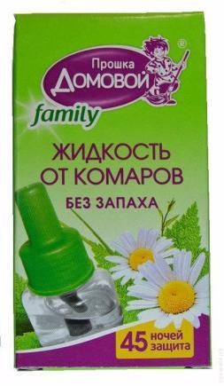 Домовой Family Жидкость от комаров без запаха 45 ночей