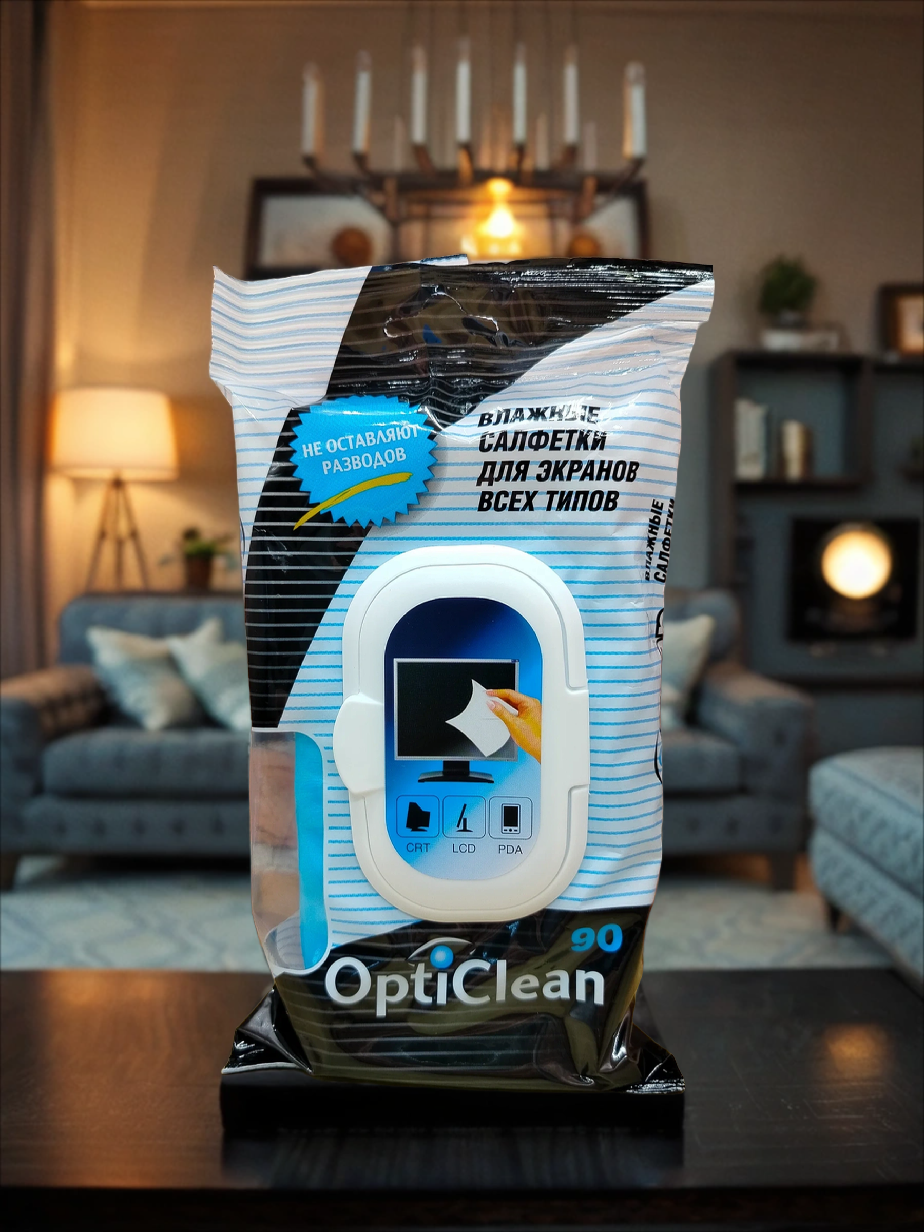 Opti Clean Влажные салфетки для экранов и мониторов всех типов 90 шт