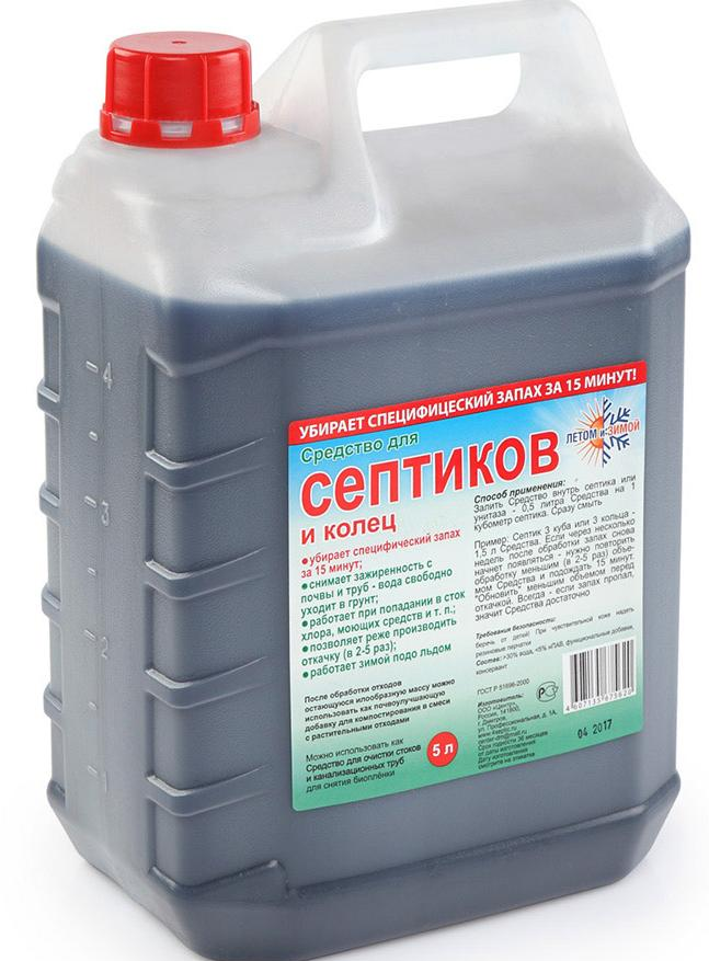 Летом и Зимой Средство очиститель для септиков и колец 5 л
