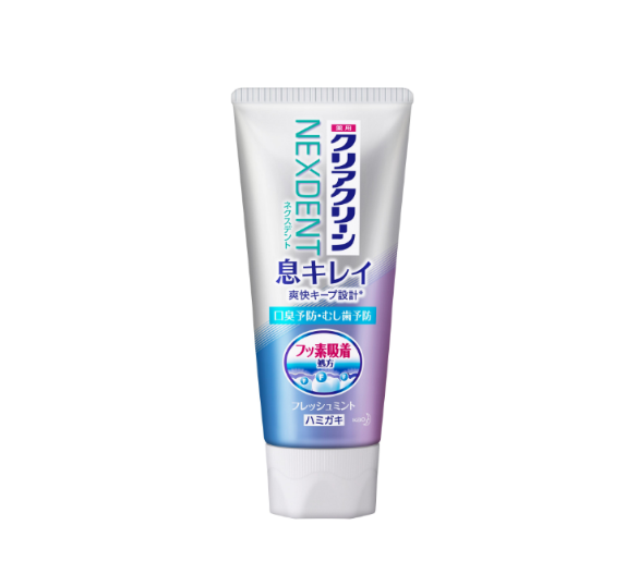 Kao Clear Clean Nexdent Breath Clean Aqua Citrus Лечебно-профилактическая зубная паста для свежести дыхания Натуральная мята 110 гр