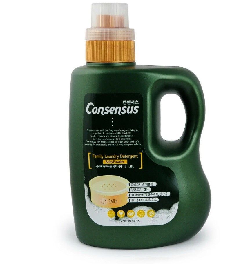 Consensus Liquid Laundry Detergent Жидкое средство для стирки аромат детской присыпки, 1,85 л