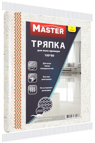 Master Тряпка для пола премиум белая 80*60 см