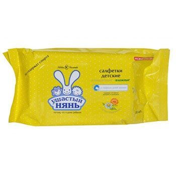 Ушастый нянь Салфетки детские очищающие влажные 80 шт