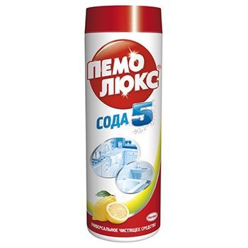 ПемоЛюкс Чистящий порошок Сода 5 Лимон 480 гр