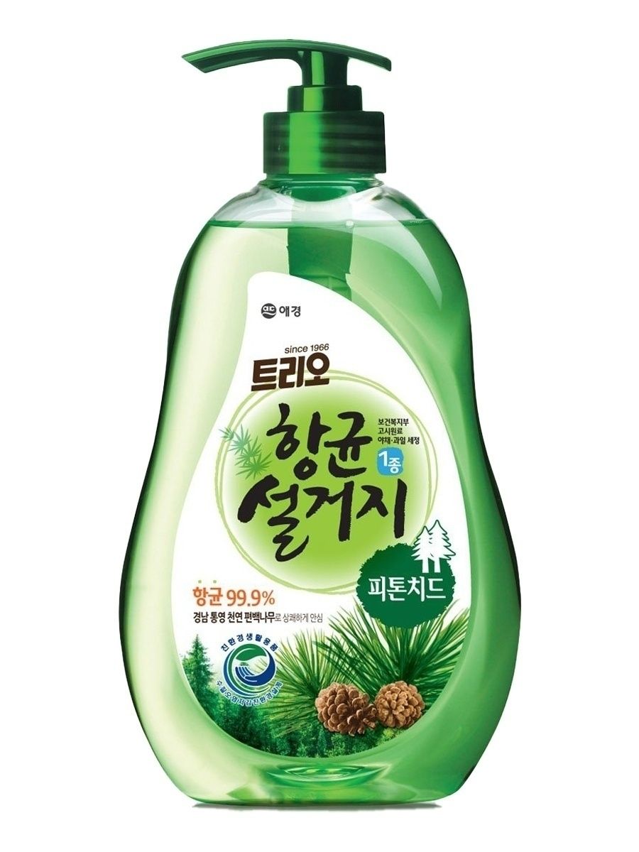 Aekyung Trio Phypocide Средство для мытья посуды Фитонциды 750 мл с помпой-дозатором