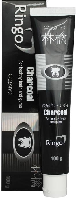Gotaiyo Ringo Зубная паста отбеливающая Charcoal 100 гр