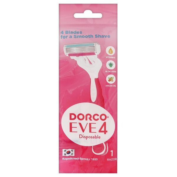 Dorco Eve 4 Disposable Одноразовый женский бритвенный станок 4-ех лезвийный с плавающей головкой