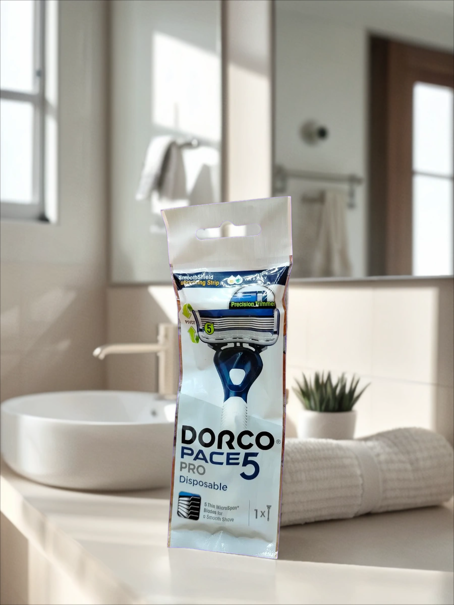 Dorco PACE 5 PRO Одноразовый бритвенный станок мужской 5-ти лезвийный с плавающей головкой
