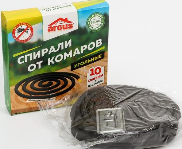 Argus Спирали инсектицидные от комаров угольные 10 шт