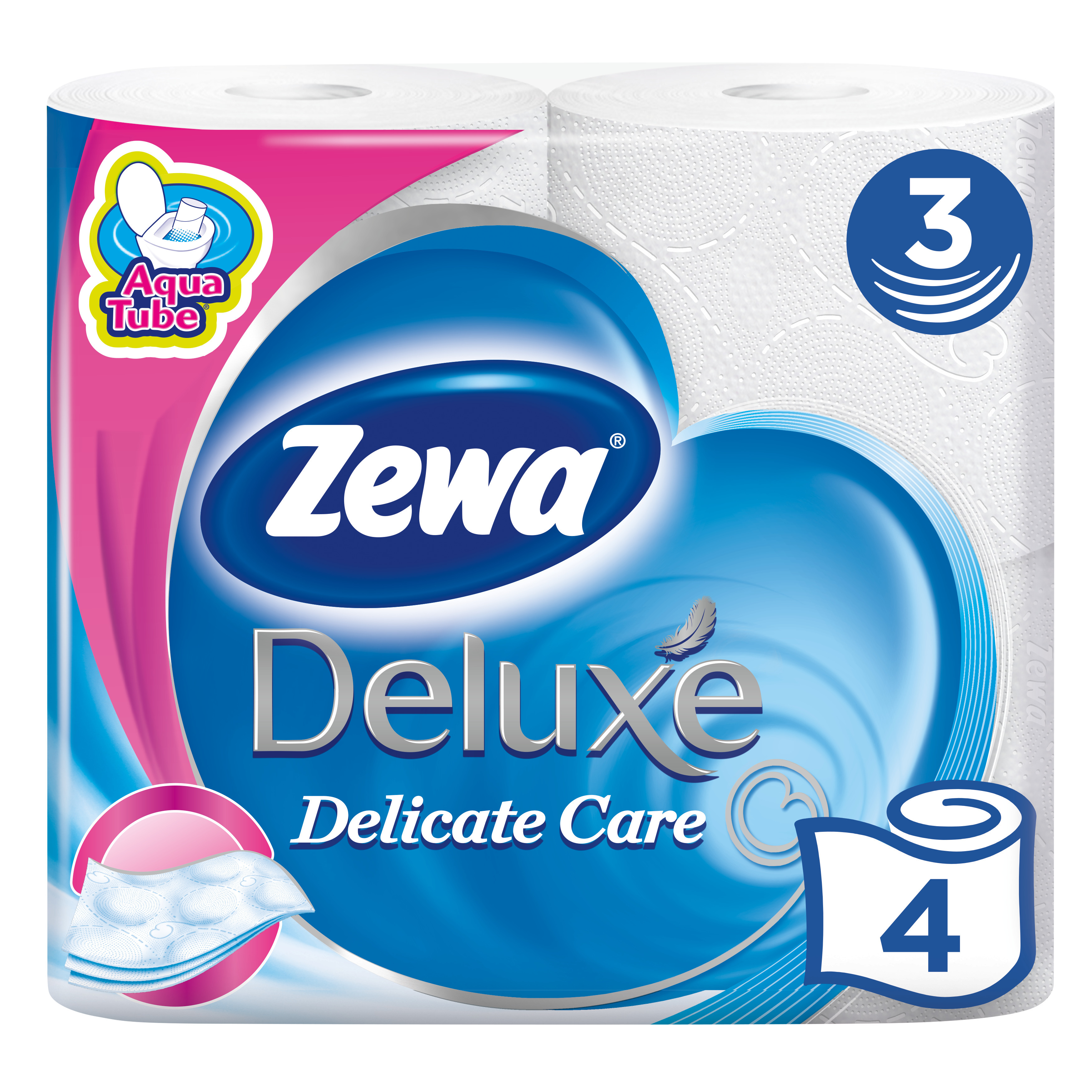 Zewa Deluxe Туалетная бумага трёхслойная Белая 4 рулона