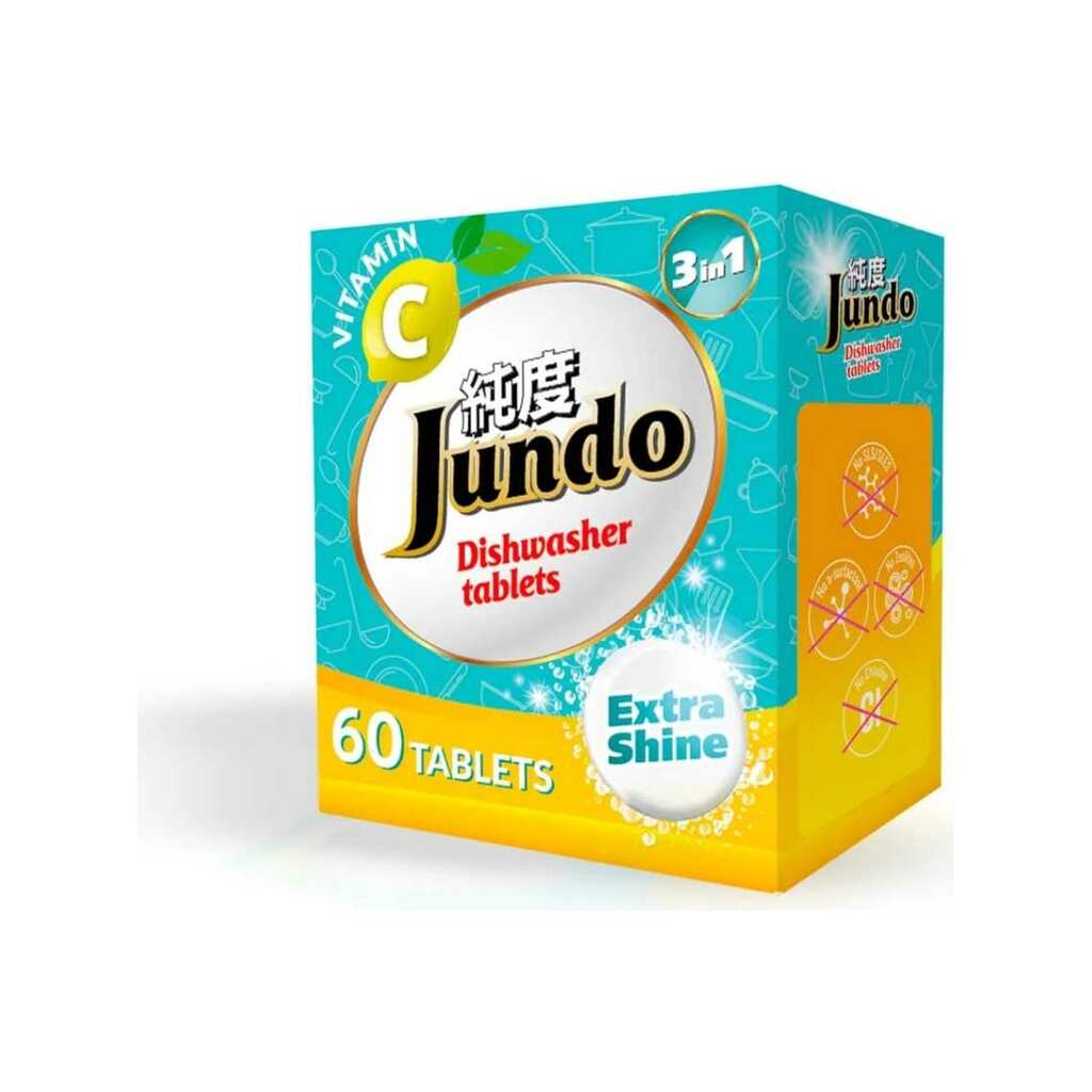 Jundo Vitamin C Таблетки для посудомоечной машины 3 в 1 с витамином С и активным кислородом 60 шт