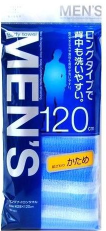 Aisen Men's Мочалка мужская массажная жесткая удлиненная 28*120 см