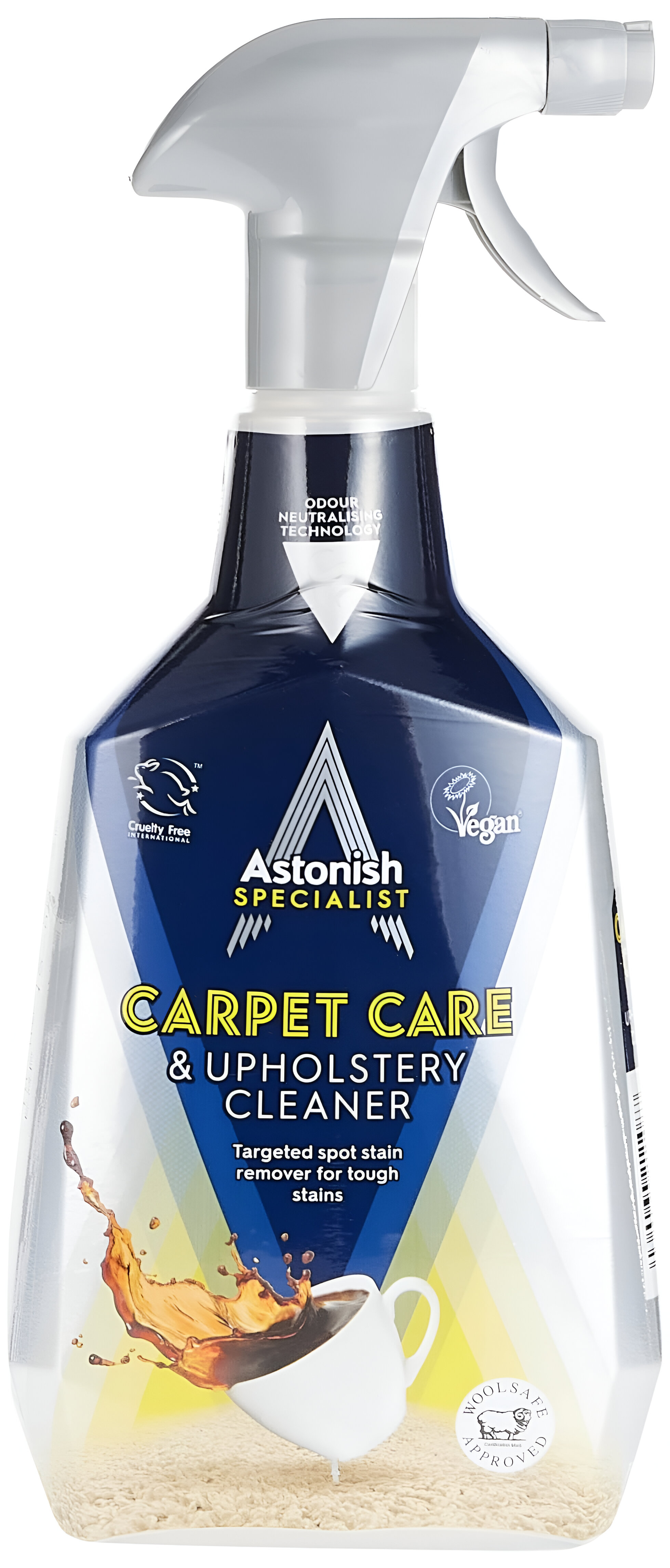 Astonish Oxy Active Foaming Carpet Stain Remover Активный спрей-пятновыводитель 3 в 1 для чистки ковров, обивок и лежанок для животных 750 мл